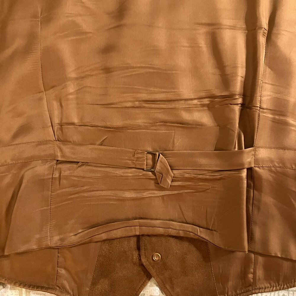 Brooks Brothers Brown Leather Waistcoat - Size: Large - Picture 6 of 8